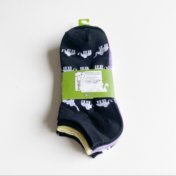 Kate Spade 3 Pair Sock No Show Leaves Elephant - Picture 4 of 5